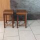 Paire tabouret en bois vintage époque reconstruction année 40 50