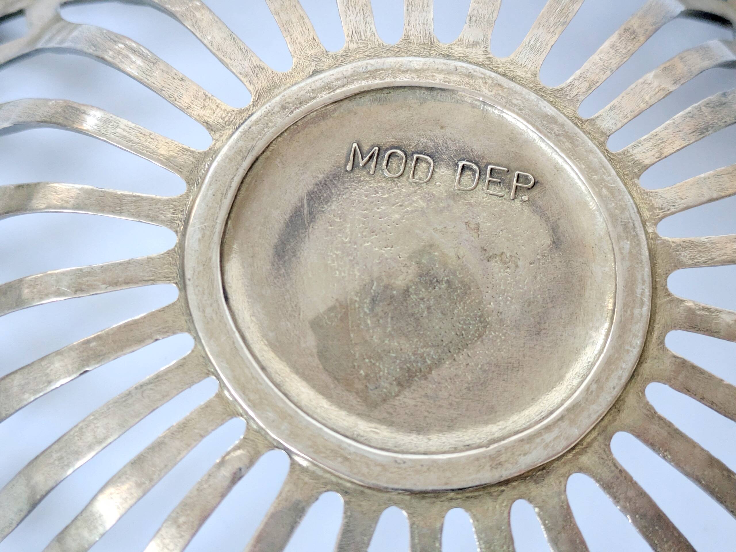 Vintage brass cut-out cup, Mid-Century design from the 1960s.