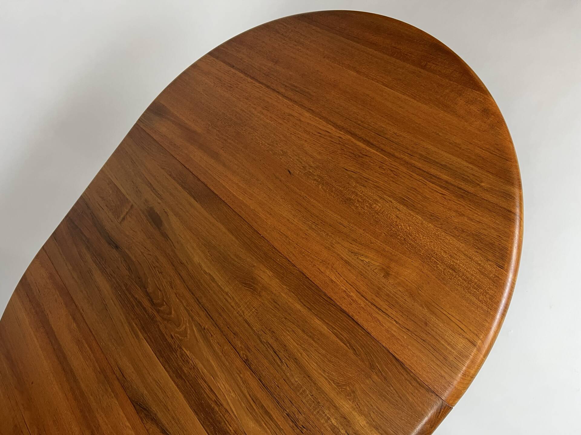 Vintage round teak dining table solid wood danish design 70s
