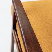 Pair Lounge Chairs Vintage Yellow Boucle,  Mid Century Design, 1960