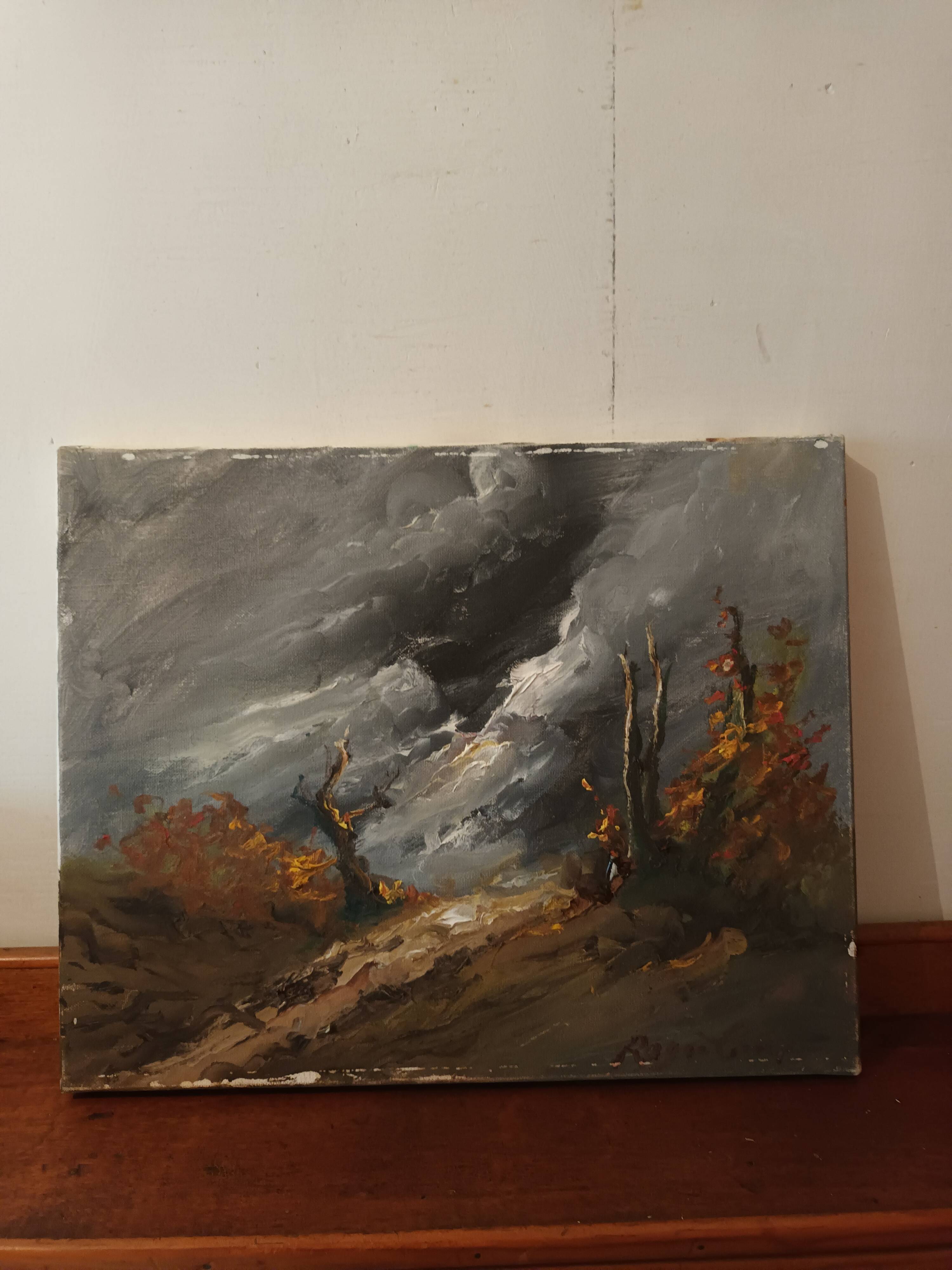 Landscape canvas painting