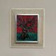 Original Swedish oil on canvas “The Tree” by Frans Rabe, vintage & framed 38x42cm