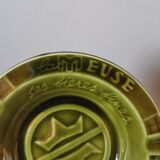 Green advertising ashtray in vintage slip from the Meuse its fine beers