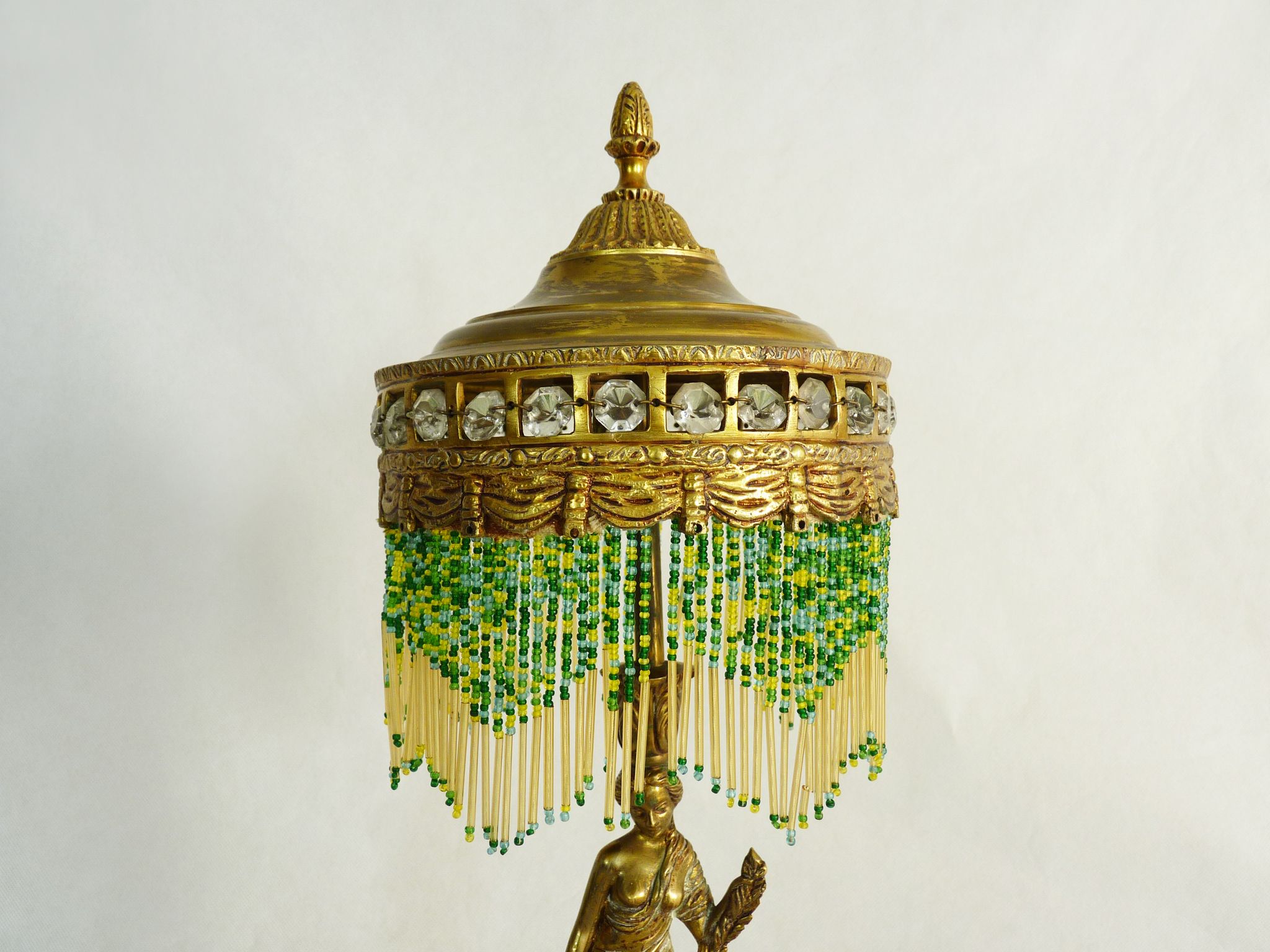 Former two-light orientalist lamp, draped woman years 50