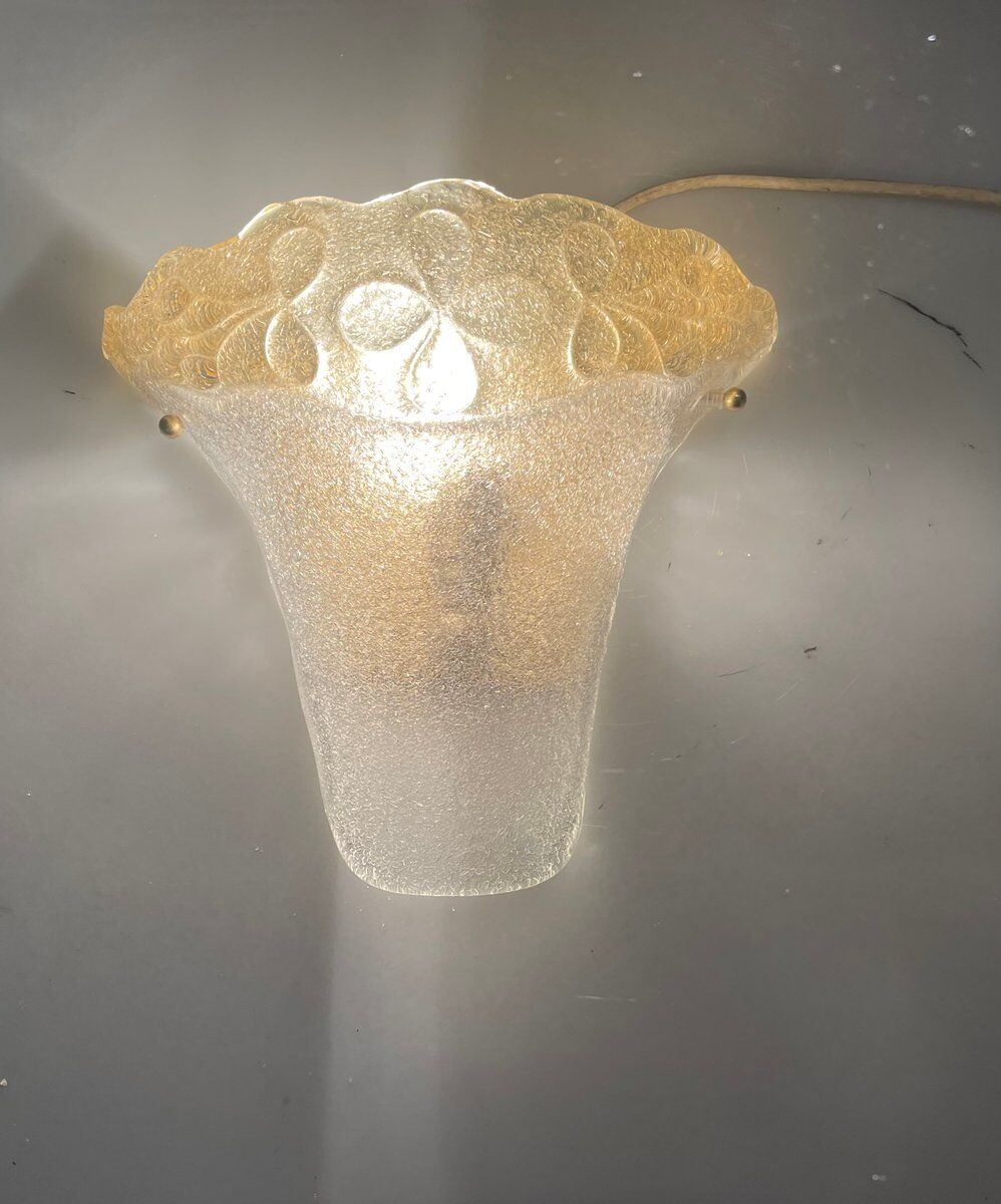 2 murano glass sconces, 1980s