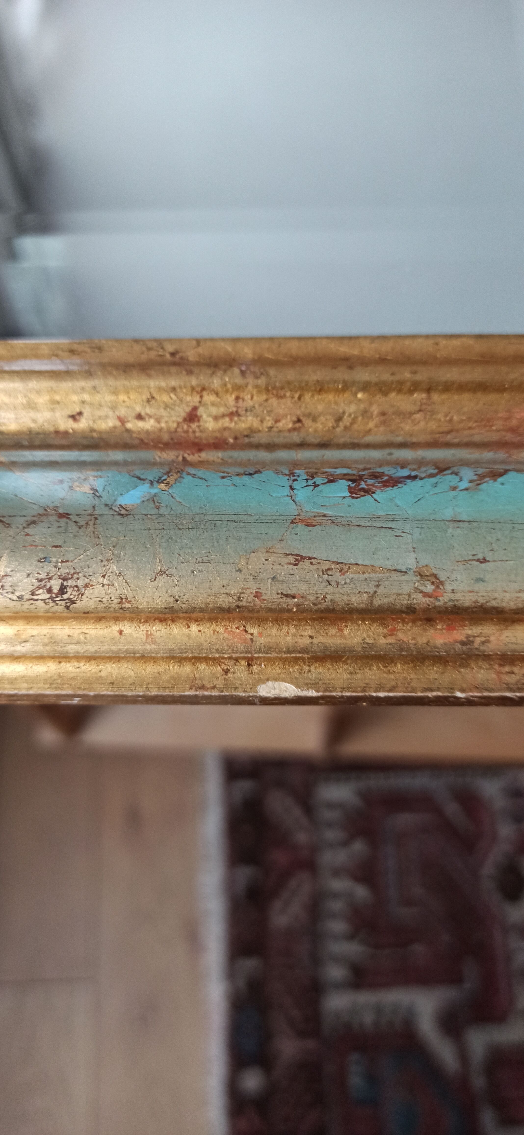 Decorative antique mirror marble effect 52x70cm