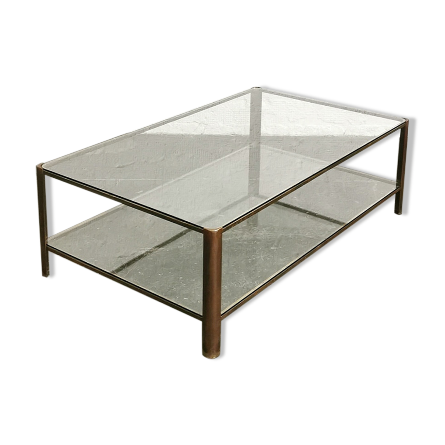 Bronze and glass coffee table 1960