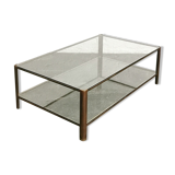 Bronze and glass coffee table 1960