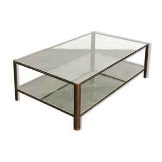 Bronze and glass coffee table 1960