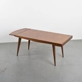 Mahogany extending table by A. Sornay, France 1950
