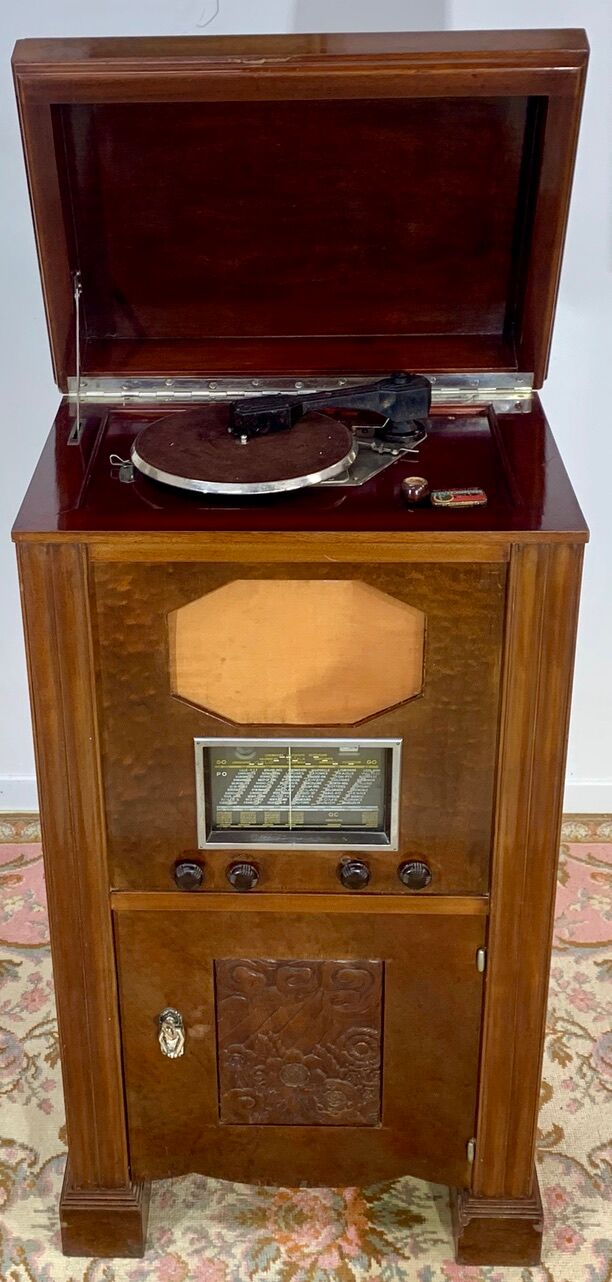 Radio Furniture and Record Player Art Deco era