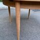 Table à manger scandinave ronde extensible décapée en teck 115cm