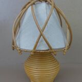 Louis SOGNOT rattan bedside lamp
