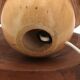 Small ball lamp in light wood, raffia lampshade, 1990s