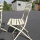 Series of 3 old folding outdoor chairs vintage garden