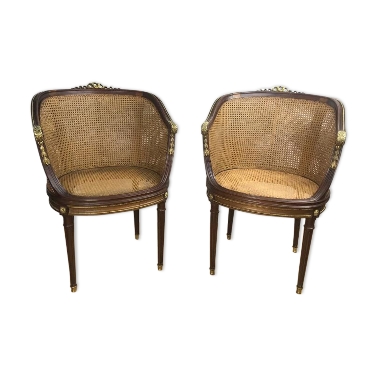 Pair of mahogany chairs
