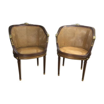 Pair of mahogany chairs