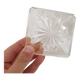 Flat square ashtray geometric patterns design crystal glass - vintage