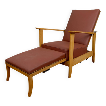 Fauteuil à système, Chaise longue de type Morris Art Déco, France c. 1940