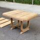 Art Deco dining table with a central pedestal, stripped in solid oak, with 2 extensions.