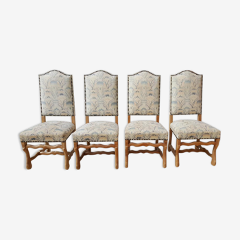 4 chaises Louis XIII dit Os de mouton
