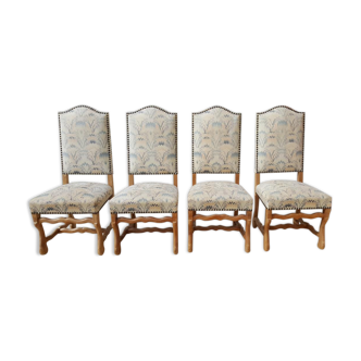 4 chaises Louis XIII dit Os de mouton