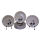 12 dessert plates, Tulips model, Céranord St Amand