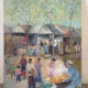 Scène de rue chinoise, huile sur toile signée