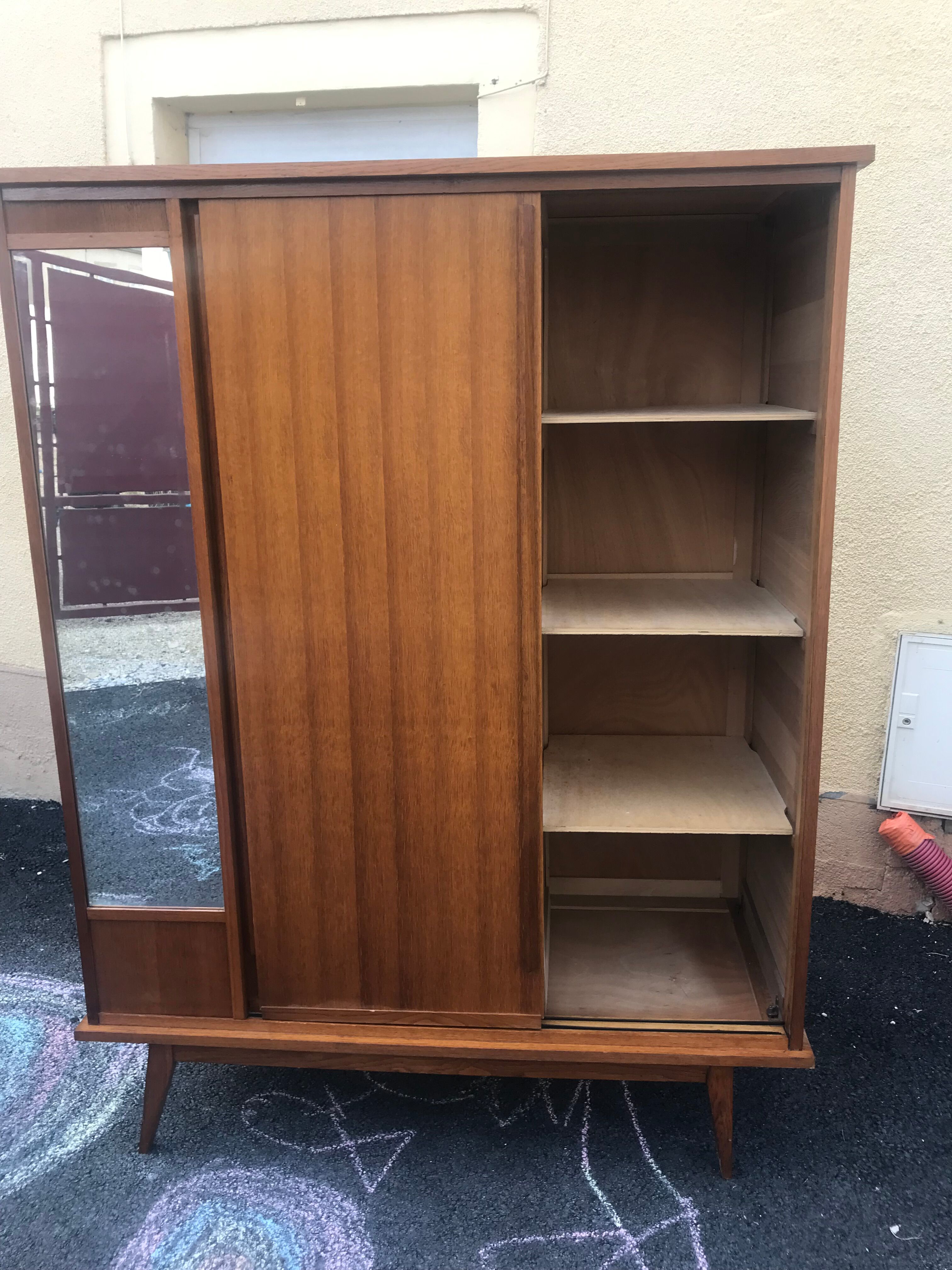 Vintage compass feet cabinet