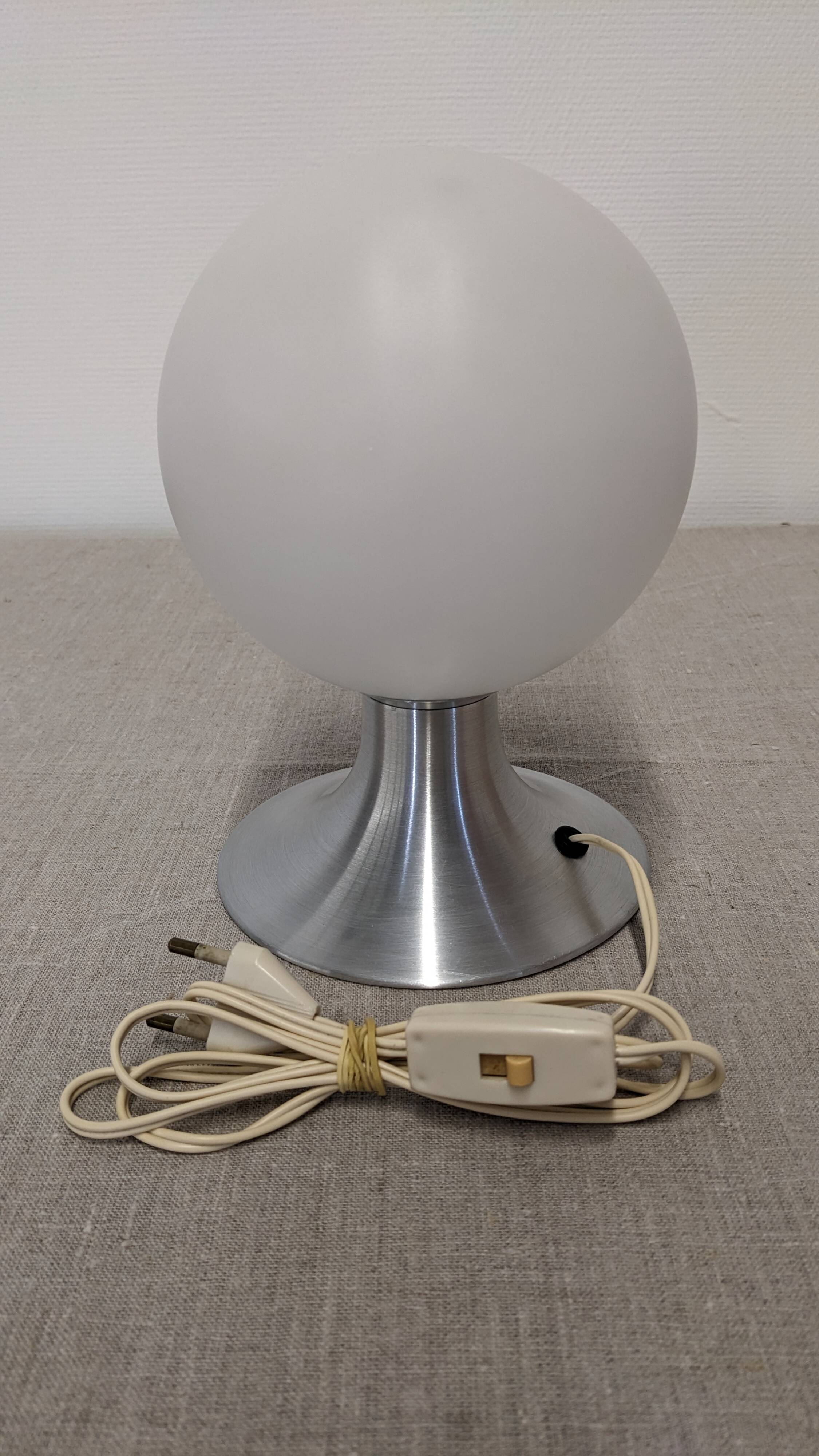 Space Age lamp in sandblasted glass from the 60s/70s