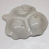 Leaf-shaped aperitif dish in fine Italian earthenware
