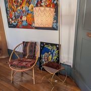 1950s reading lamp – Formica and gold metal