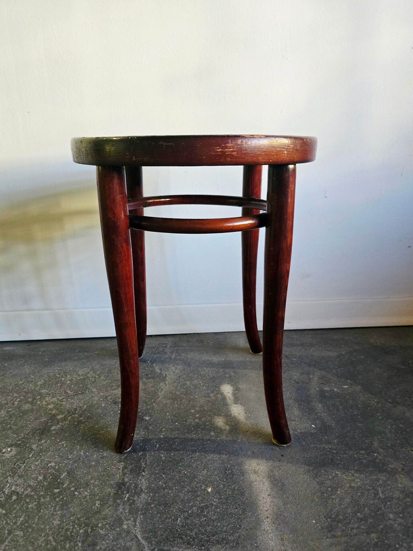 Antique Trieste Bentwood Stool 1920s Österreich Beech Wood Thonet St