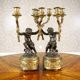Candelabres en bronze à quatre bras, ensemble de 2