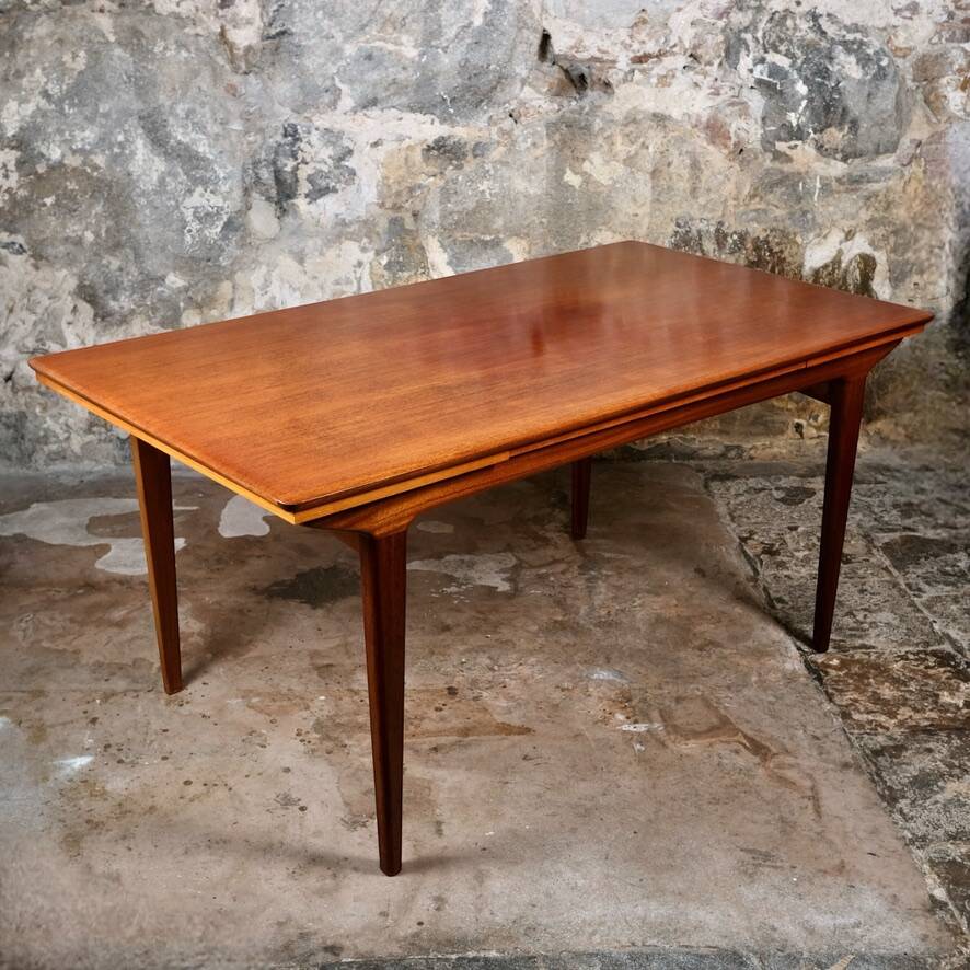 Scandinavian style teak dining table, LB Éditions, France, 1960