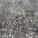 Distressed turkish rug 111x78 cm wool vintage rug, over-dyed gray