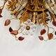 Large floral ceiling light in gilded metal and crystal, Banci Firenze, 1970.