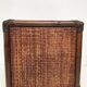 Bedside table stool in vintage cannage rattan