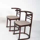 Set of 2 armchairs designed by Joseph Hoffman, Fledermaus