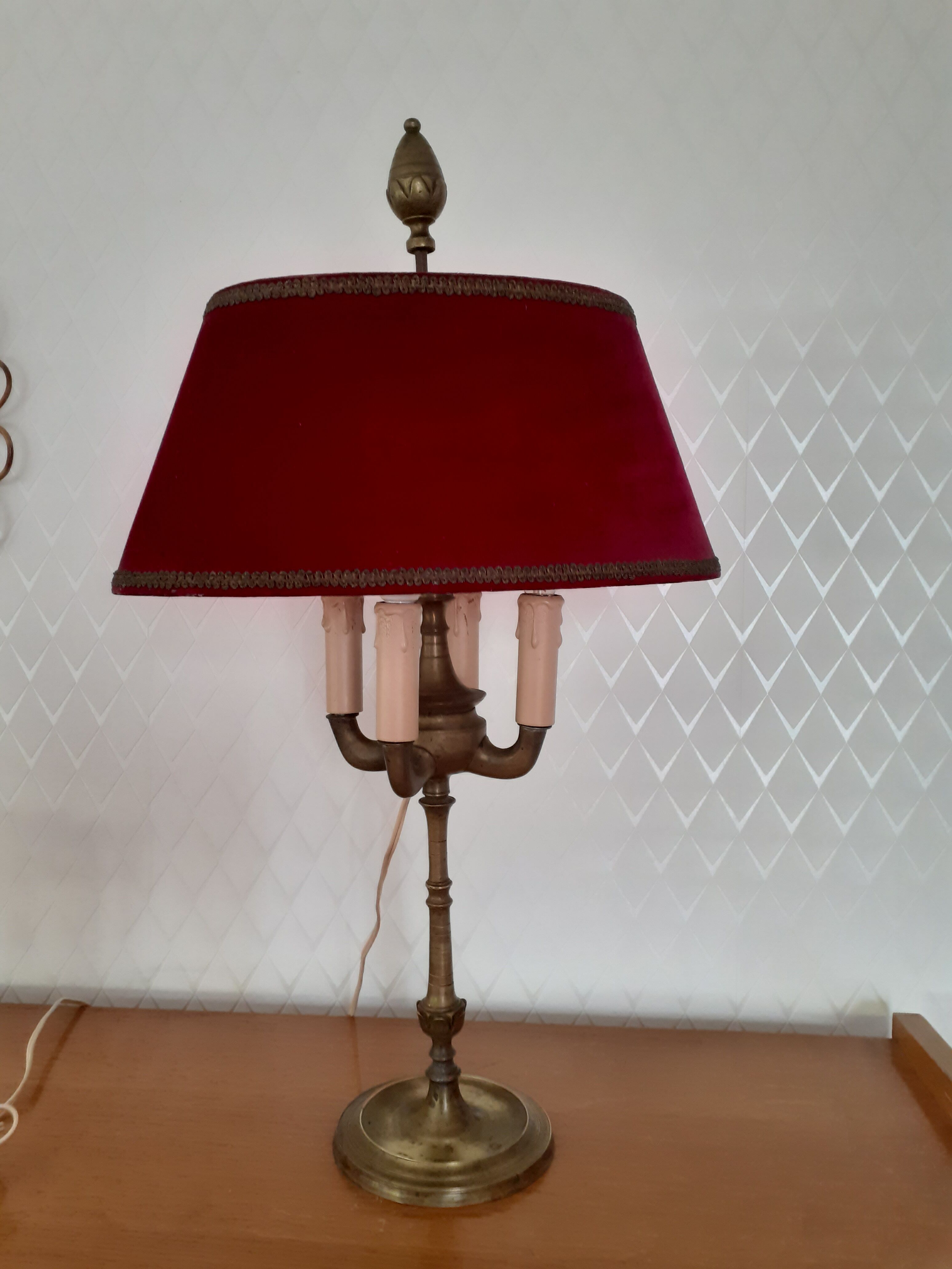 Empire style hot water bottle lamp 4 burners