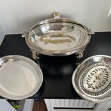 Oval bell old silver metal