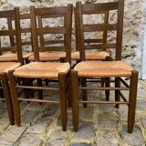 Series of eight mulched chairs