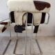 Set of 4 vintage Cucroma armchairs – Guido Faleschini – leather
