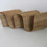 Door magazines wall in rattan Italy 70s