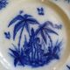 8 very old flat plates made of ironstone