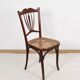 Old cane bistro chair, stamped fischel
