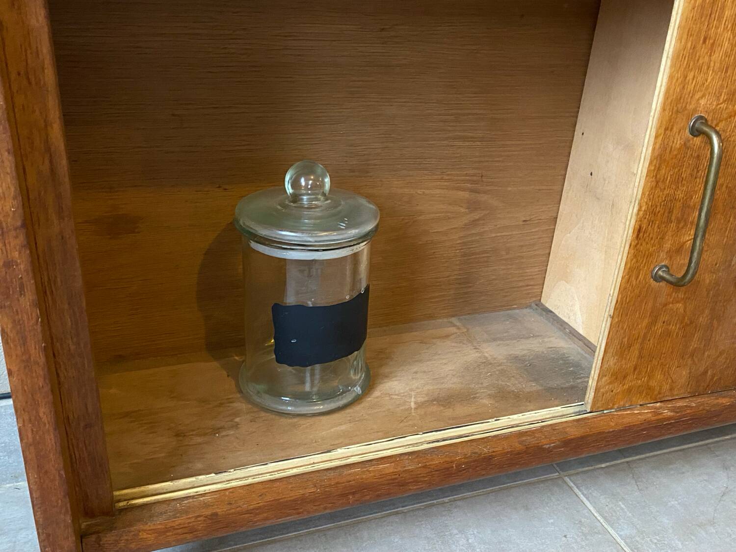 Small vintage wooden storage unit