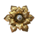Wall light golden metal flower to leaf