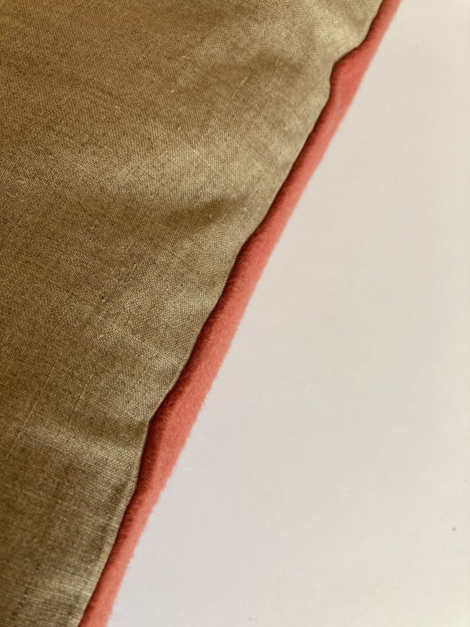 Cushion in cashmere cloth 1970 reversible old linen 60x40