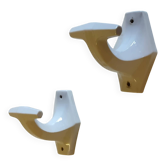 Patères en porcelaine Art-déco - mid. XXeme
